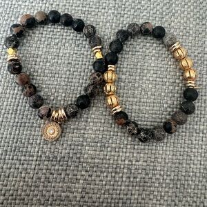 2 beaded bracelets by The Lace Project